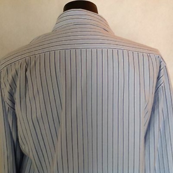 Campus Crew Striped Shirt Blue Button-Down Sz XL - Picture 6 of 6